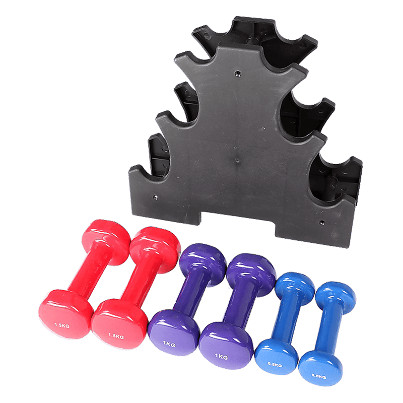 6-Piece Dumbbell Set with Rack [ONLINE ONLY]