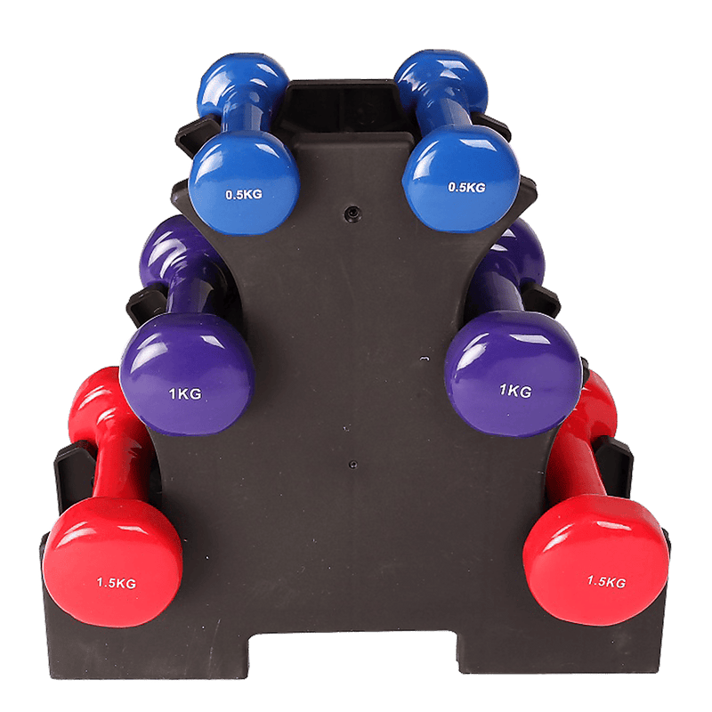 6-Piece Dumbbell Set with Rack [ONLINE ONLY]