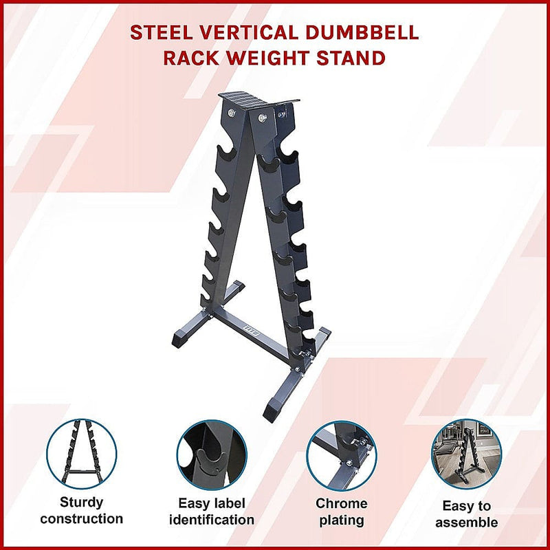 Steel Vertical Dumbbell Rack Weight Stand [ONLINE ONLY]