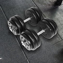 30KG Adjustable Dumbbell Set – Home Gym Weights for Strength & Fitness Training - ONLINE ONLY
