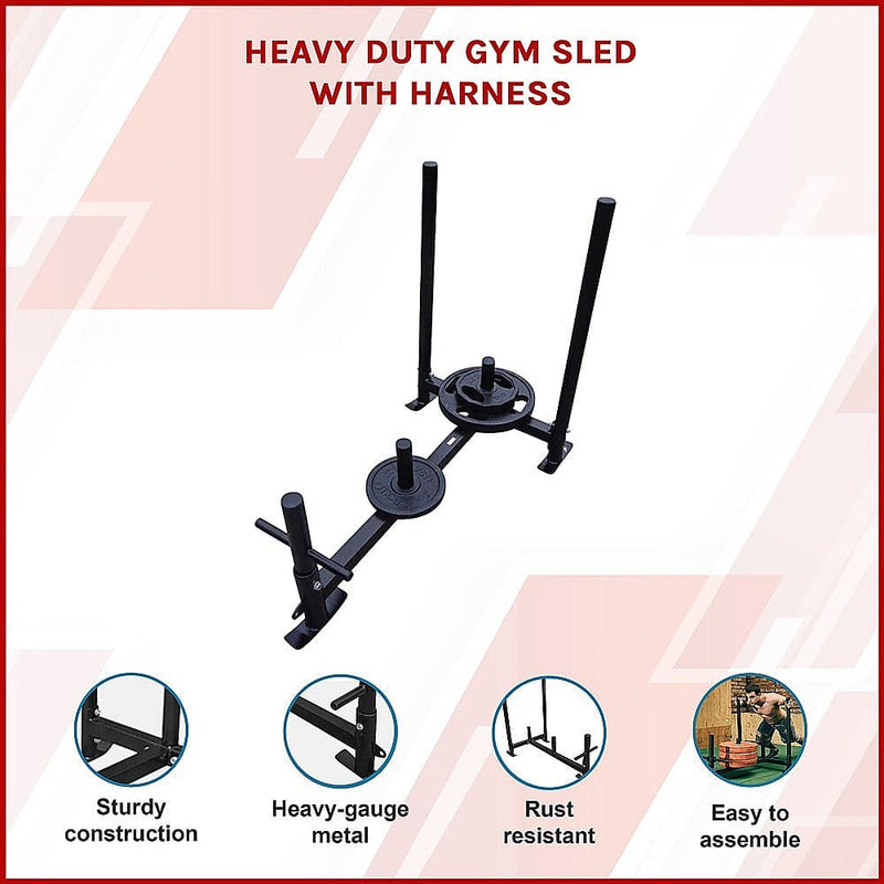 Heavy Duty Gym Sled with Harness [ONLINE ONLY]