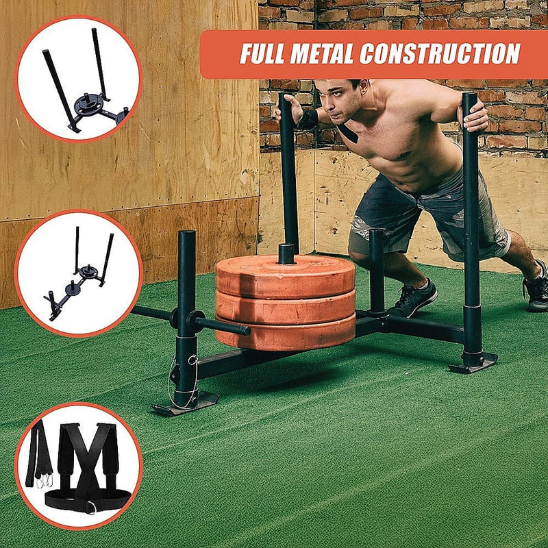 Heavy Duty Gym Sled with Harness [ONLINE ONLY]