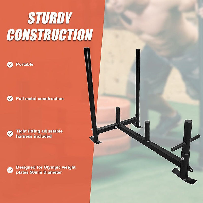 Heavy Duty Gym Sled with Harness [ONLINE ONLY]