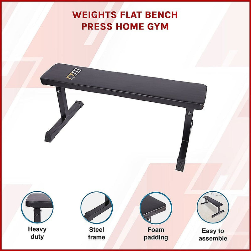 Weights Flat Bench Press Home Gym [ONLINE ONLY]