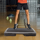 Aerobic Workout 4 Block Adjustable Step Platform for Home Gym Fitness Training Exercise - ONLINE ONLY