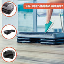 Aerobic Workout 4 Block Adjustable Step Platform for Home Gym Fitness Training Exercise - ONLINE ONLY