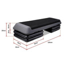 Aerobic Workout 4 Block Adjustable Step Platform for Home Gym Fitness Training Exercise - ONLINE ONLY