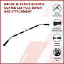 Rubber Coated Lat Pulldown Bar Gym Weight Attachment - ONLINE ONLY