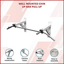 Wall Mounted Chin Up Pull Up Bar – Heavy Duty Home Gym Strength Training - ONLINE ONLY