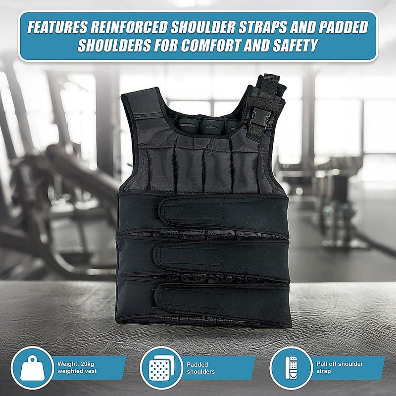 20Kg Adjustable Weighted Training Vest (Online Only)