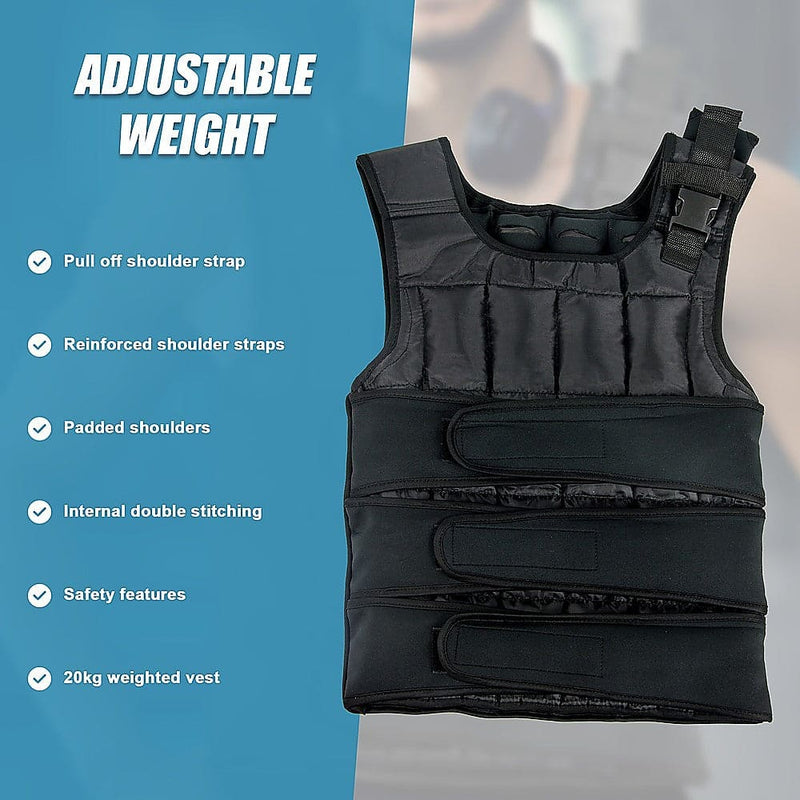 20Kg Adjustable Weighted Training Vest (Online Only)