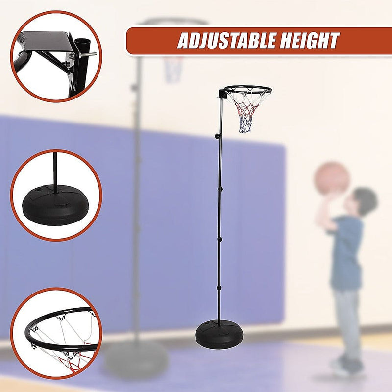 Netball Ring with Stand Portable Pole Height Adjustable - ONLINE ONLY