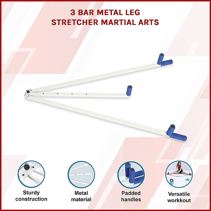 3 Bar Metal Leg Stretcher Martial Arts (Online Only)