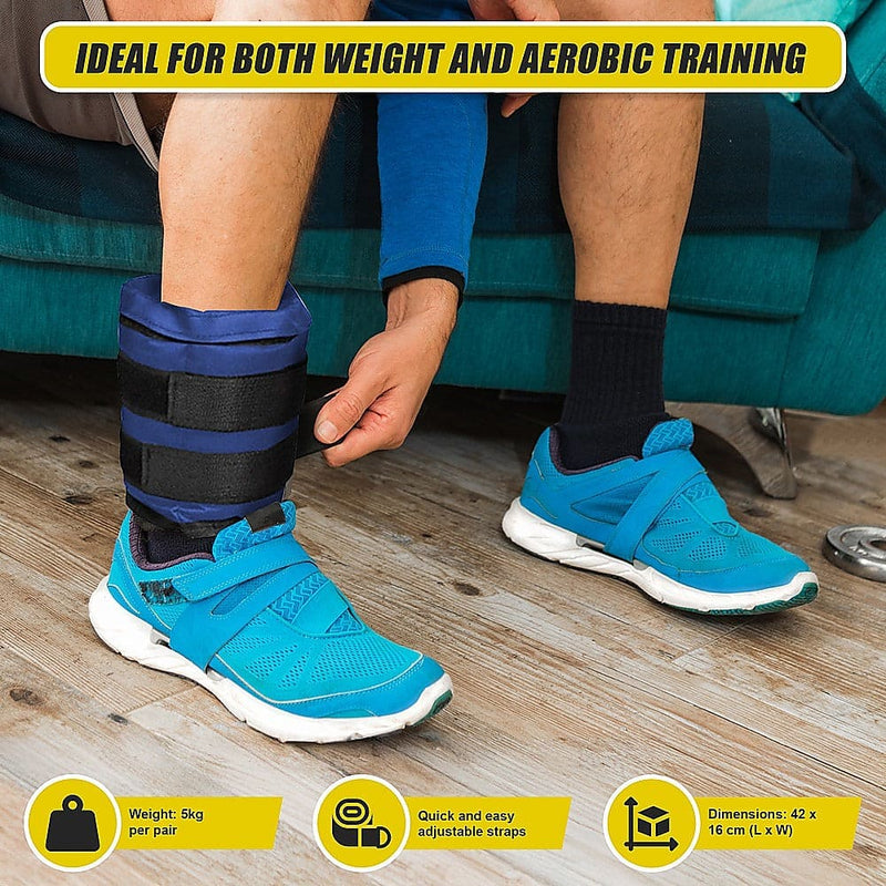 5kg Adjustable Ankle/Wrist Weight Straps [ONLINE ONLY]