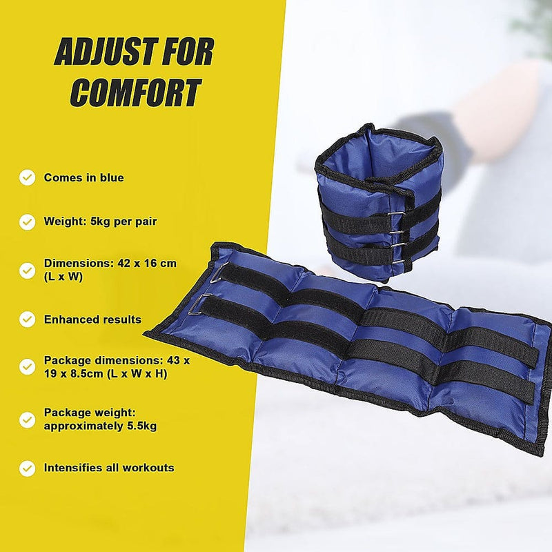 5kg Adjustable Ankle/Wrist Weight Straps [ONLINE ONLY]