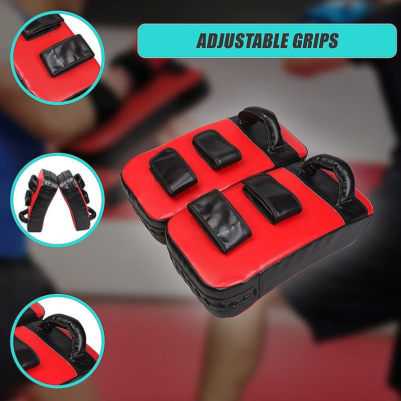 2 x Thai Boxing Punch Focus Pad Mitts Training Hit Strike Shield [ONLINE ONLY]