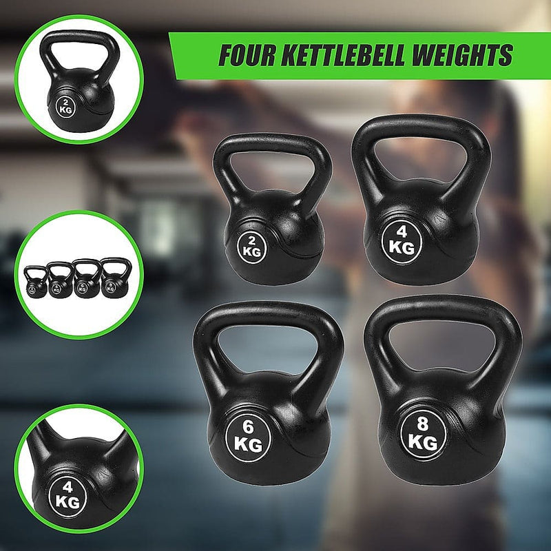 4pcs Exercise Kettle Bell Weight Set 20KG [ONLINE ONLY]