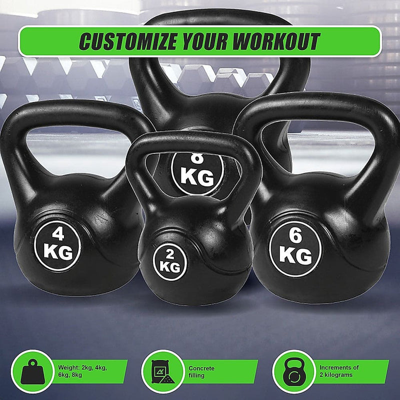 4pcs Exercise Kettle Bell Weight Set 20KG [ONLINE ONLY]