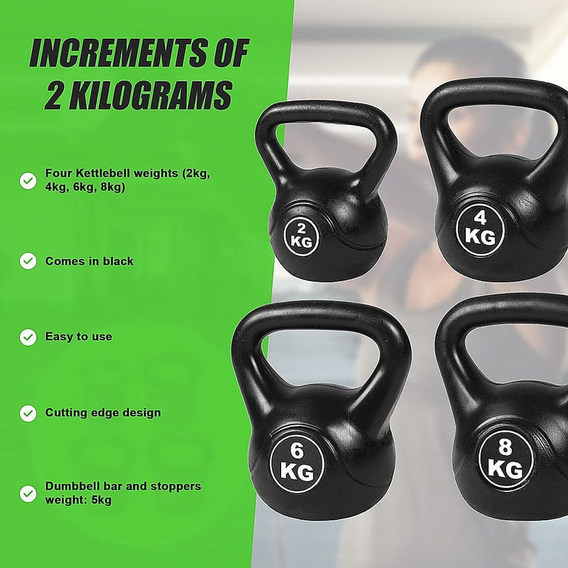 4pcs Exercise Kettle Bell Weight Set 20KG [ONLINE ONLY]