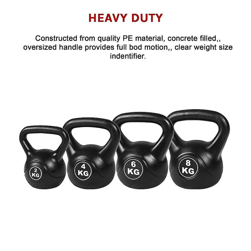 4pcs Exercise Kettle Bell Weight Set 20KG [ONLINE ONLY]