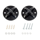 Pair of Black Wall Anchor Mounts for Battle Ropes and Suspension - ONLINE ONLY