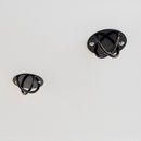 Pair of Black Wall Anchor Mounts for Battle Ropes and Suspension - ONLINE ONLY