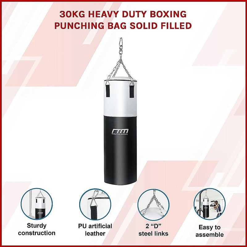 30kg Heavy Duty Boxing Punching Bag Solid Filled [ONLINE ONLY]