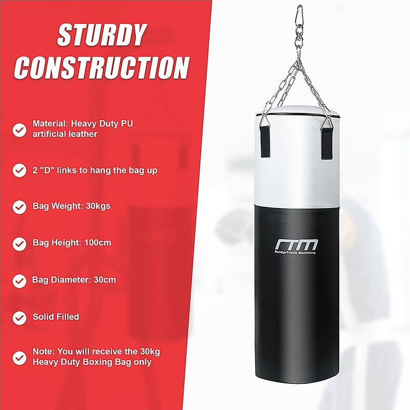 30kg Heavy Duty Boxing Punching Bag Solid Filled [ONLINE ONLY]