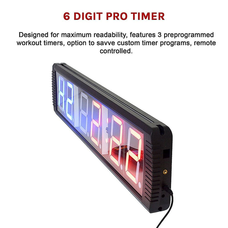 6 Digit Digital Timer Interval Fitness Clock [ONLINE ONLY]