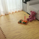 12 Tile EVA Interlocking Gym Floor Mats Wood Colour for Home Yoga - ONLINE ONLY