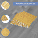 12 Tile EVA Interlocking Gym Floor Mats Wood Colour for Home Yoga - ONLINE ONLY