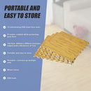 12 Tile EVA Interlocking Gym Floor Mats Wood Colour for Home Yoga - ONLINE ONLY