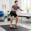 Heavy Duty 15.5" Wooden Balance Board with Non-Slip Pad for Fitness Training - ONLINE ONLY