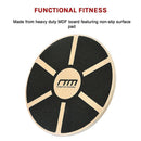 Heavy Duty 15.5" Wooden Balance Board with Non-Slip Pad for Fitness Training - ONLINE ONLY