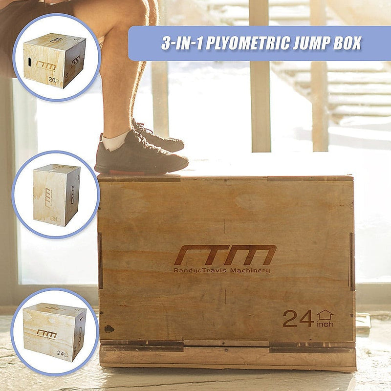 3 IN 1 Wood Plyo Games Plyometric Jump Box [ONLINE ONLY]