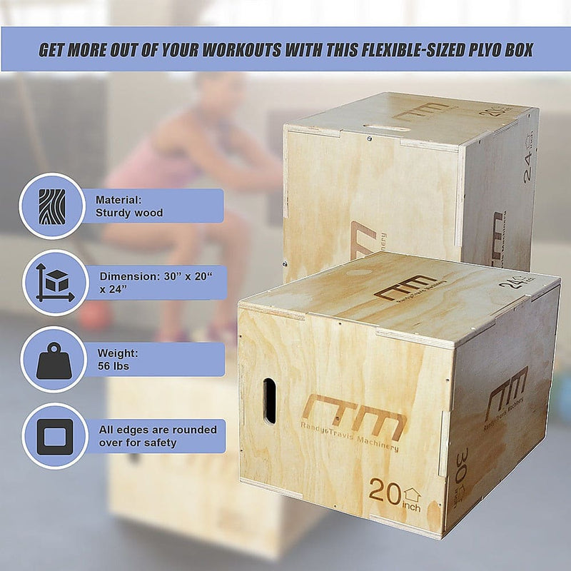 3 IN 1 Wood Plyo Games Plyometric Jump Box [ONLINE ONLY]