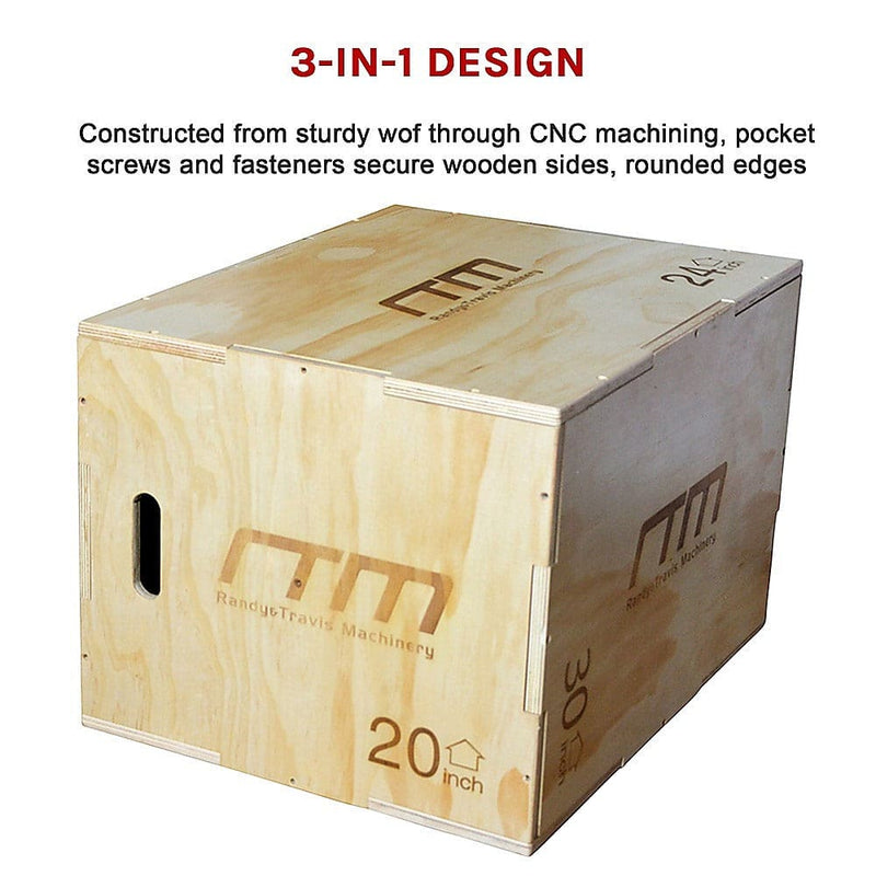 3 IN 1 Wood Plyo Games Plyometric Jump Box [ONLINE ONLY]