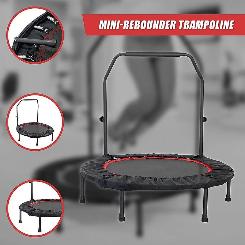 Mini Rebounder Trampoline With Handle Rail [ONLINE ONLY]