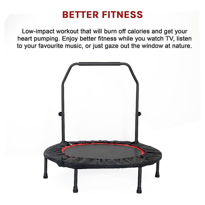 Mini Rebounder Trampoline With Handle Rail [ONLINE ONLY]