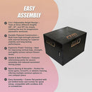 3 IN 1 Black Wood Plyo Games Plyometric Jump Box [ONLINE ONLY]