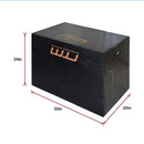 3 IN 1 Black Wood Plyo Games Plyometric Jump Box [ONLINE ONLY]
