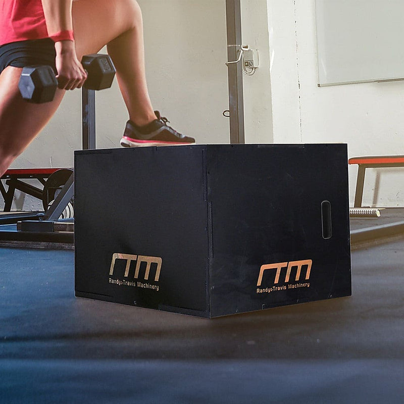 3 IN 1 Black Wood Plyo Games Plyometric Jump Box [ONLINE ONLY]