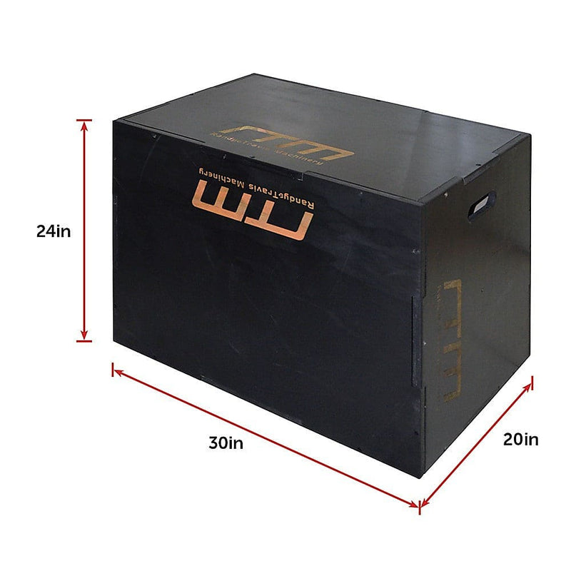 3 IN 1 Black Wood Plyo Games Plyometric Jump Box [ONLINE ONLY]