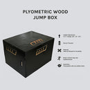 3 IN 1 Black Wood Plyo Games Plyometric Jump Box [ONLINE ONLY]