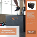 3 IN 1 Black Wood Plyo Games Plyometric Jump Box [ONLINE ONLY]