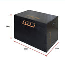 3 IN 1 Black Wood Plyo Games Plyometric Jump Box [ONLINE ONLY]
