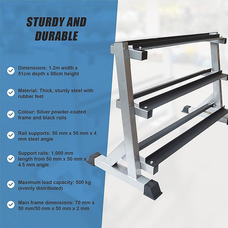 3 Tier Dumbbell Rack for Dumbbell Weights Storage [ONLINE ONLY]