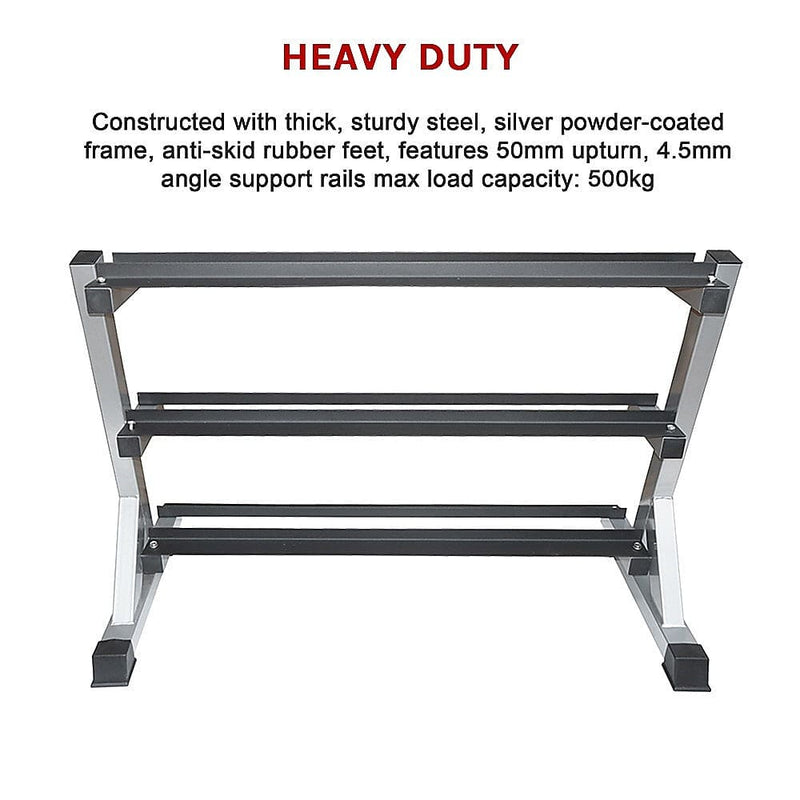 3 Tier Dumbbell Rack for Dumbbell Weights Storage [ONLINE ONLY]