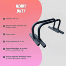 Steel Parallette Bars for Push Ups, Dips & Calisthenics Home Strength Training - ONLINE ONLY