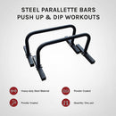 Steel Parallette Bars for Push Ups, Dips & Calisthenics Home Strength Training - ONLINE ONLY